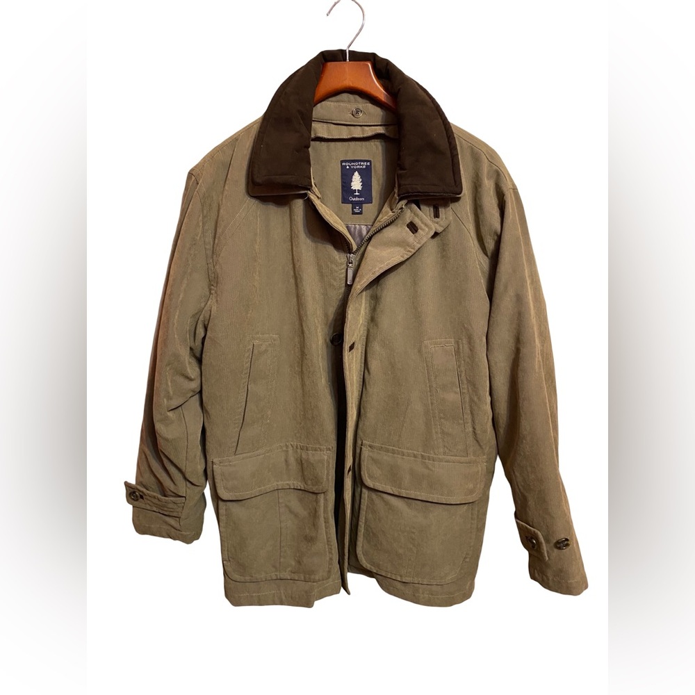 Roundtree & Yorke Outdoors Field Jacket Wool Lined Mens Size Medium